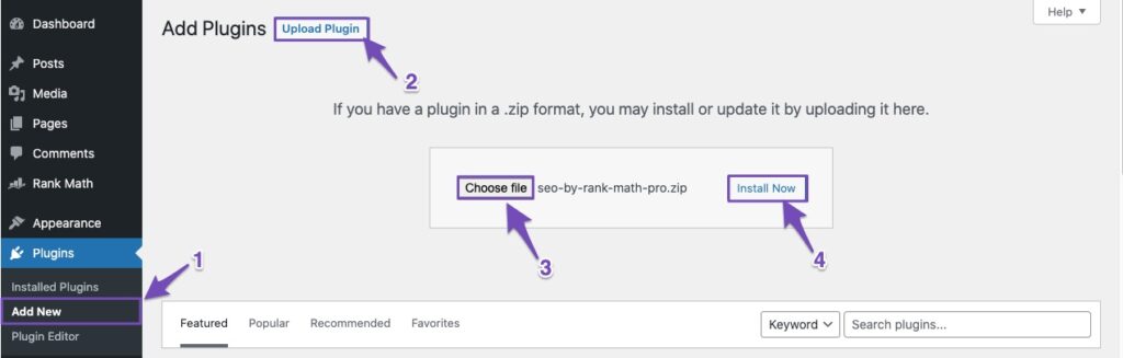 How to Install Rank Math Pro