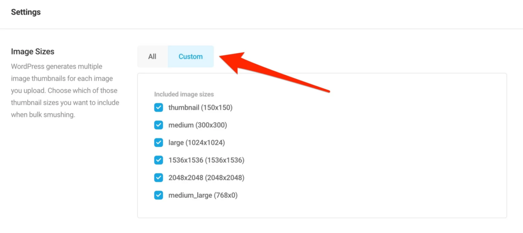 Setting Image Dimensions WP Smush Pro