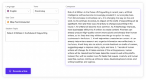 AI Introduction Generator
