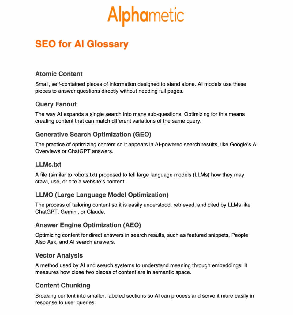 AI SEO Glossary - Image 1