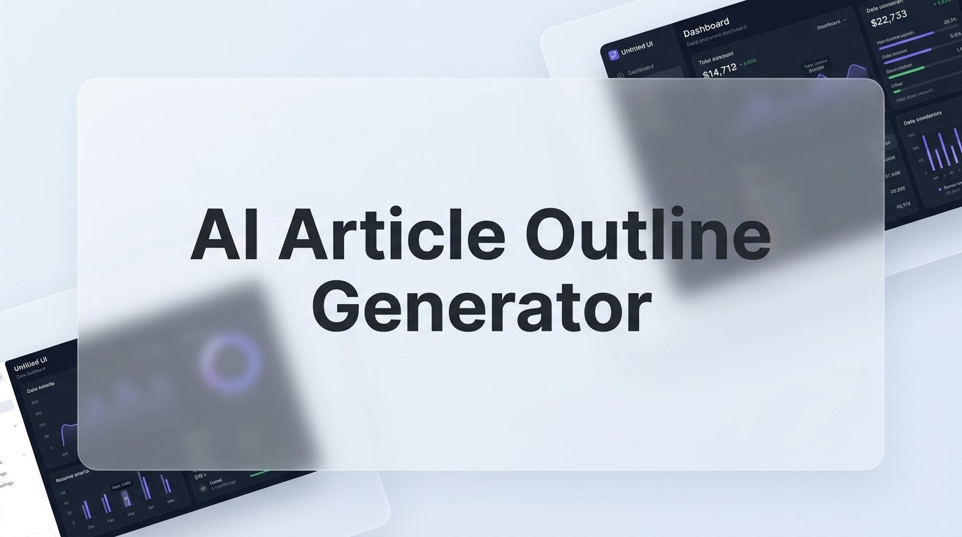 AI SEO Article Outline Generator - Image 1