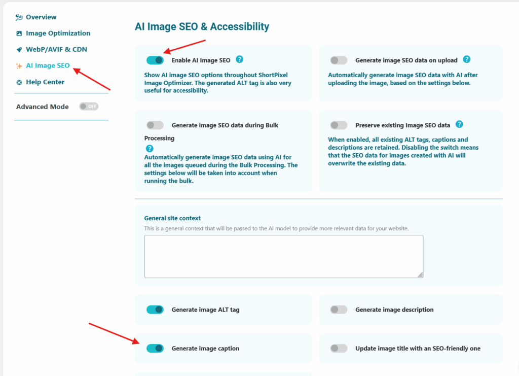 AI SEO Image Captions