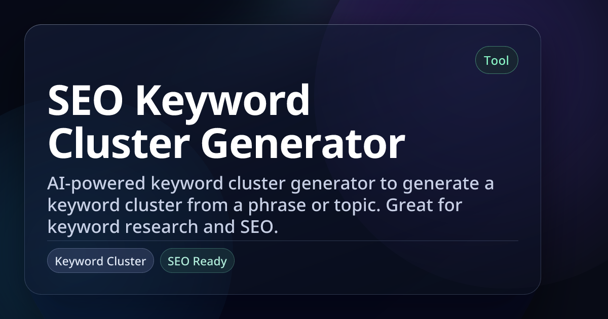 AI SEO Keyword Cluster Generator - Image 4