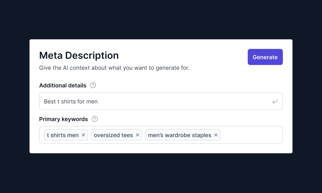 AI SEO Meta Description Generator