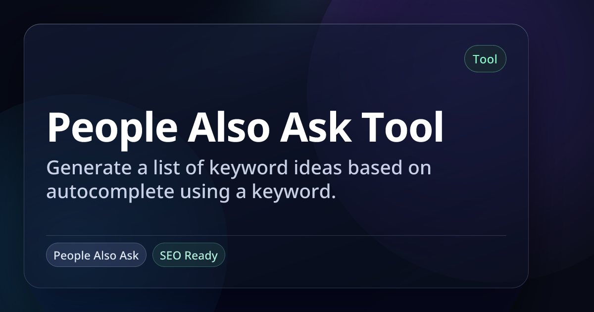 AI SEO People Also Ask Generator - Image 1